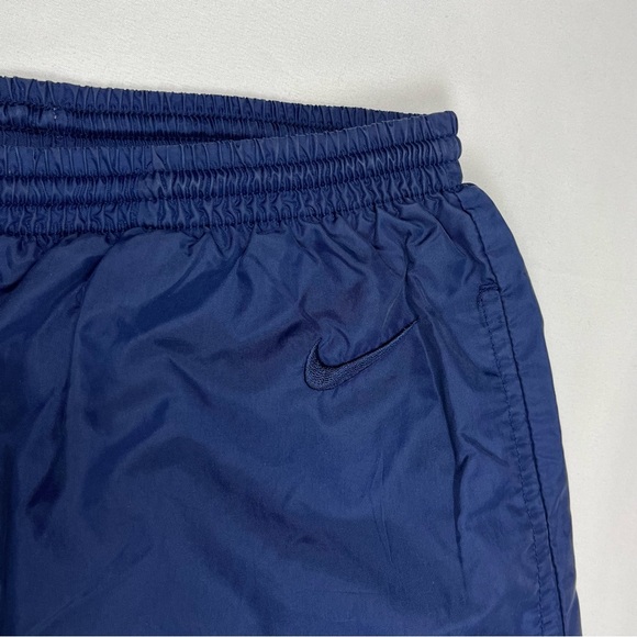 Vtg Nike Mens Windbreaker Pants Sz Large 90s Dark Blue Embroidered A5 - Picture 5 of 7